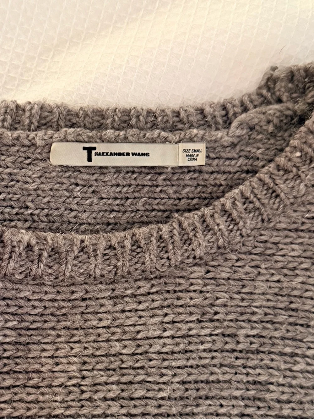 T by Alexander Wang Gray Crewneck Sweater